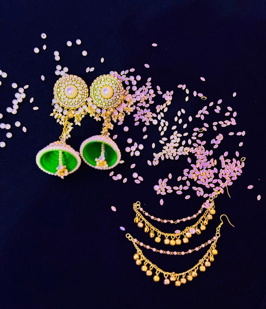 Handcrafted Jhumka earrings: Elegant modern design - Eazylife India