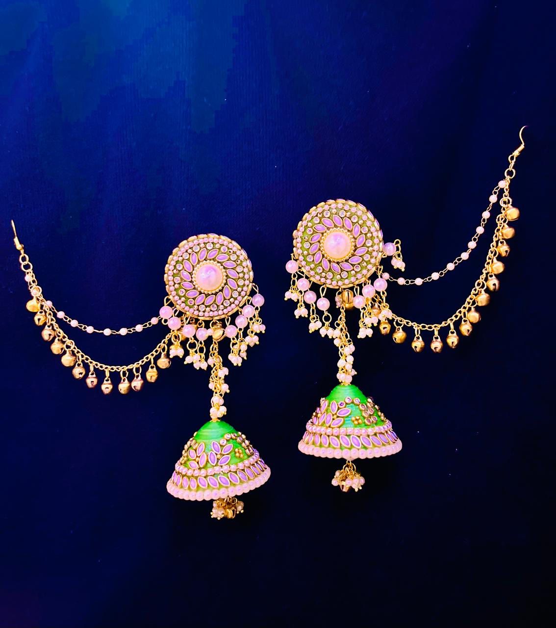 Handcrafted Jhumka earrings: Elegant modern design - Eazylife India