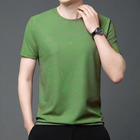 Men 4 - Way Stretchable Round Neck T-shirt - Eazylife