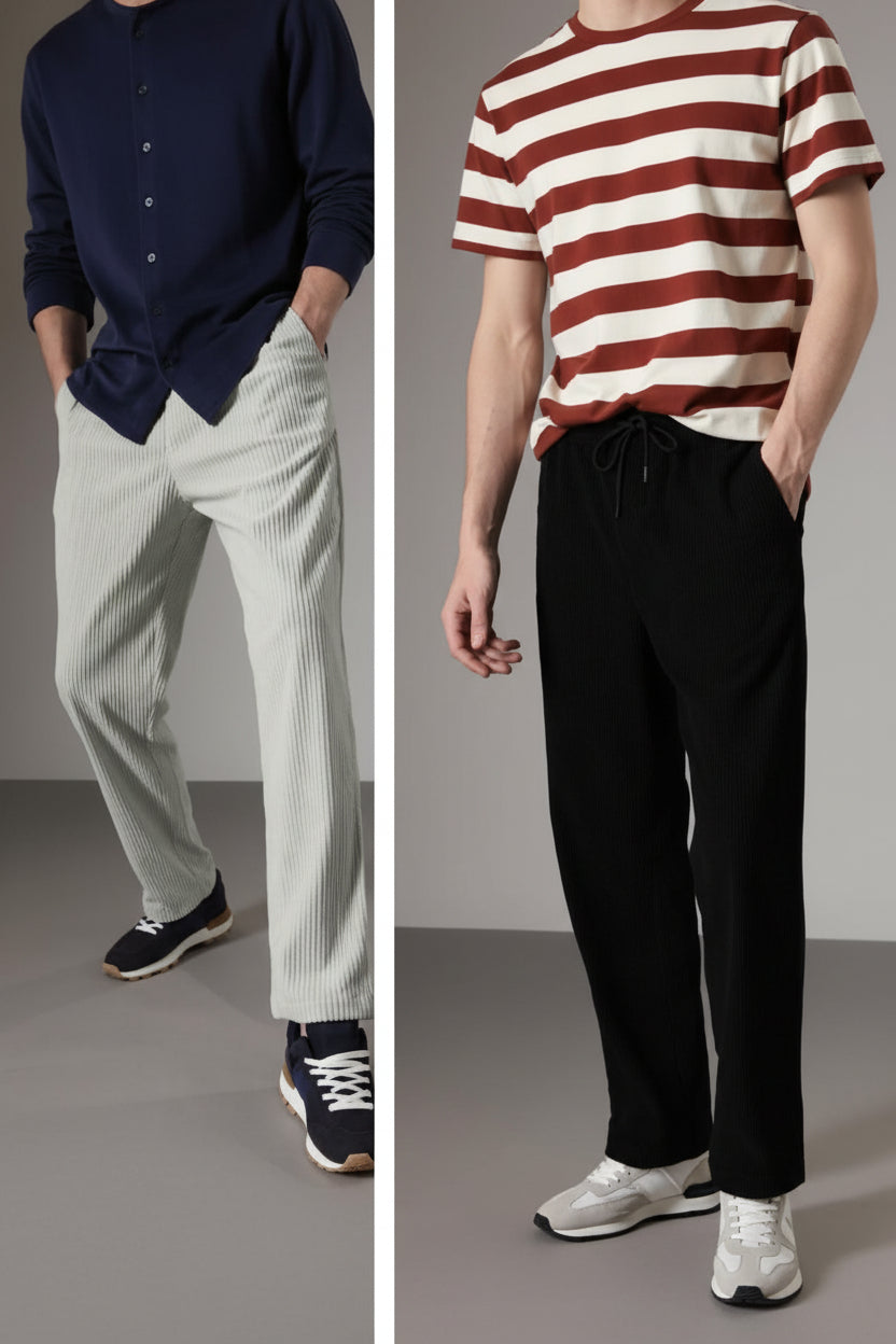 Combo of 2 Men's Caudray Fabric Stylish Pants - Eazylife