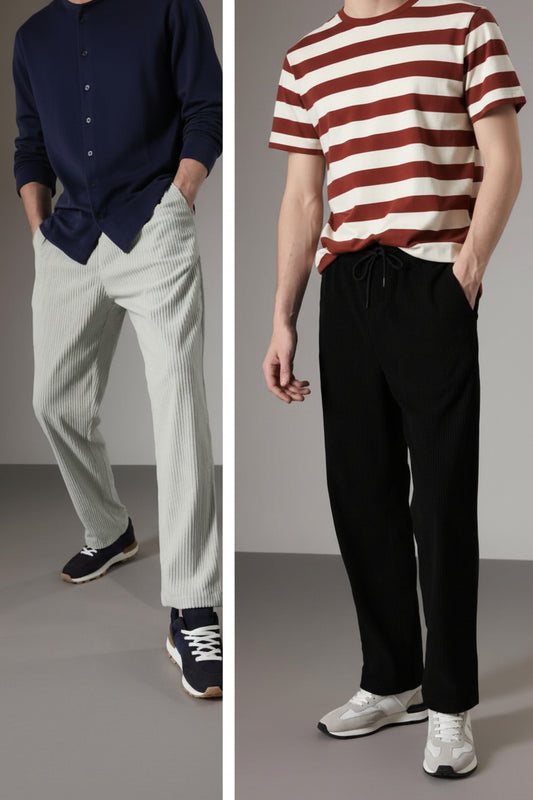 Combo of 2 Men's Caudray Fabric Stylish Pants - Eazylife