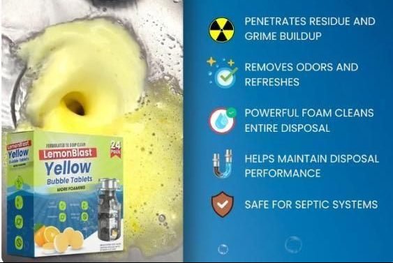 LemonBlast Yellow Bubble Tablets - 24 pcs - Eazylife