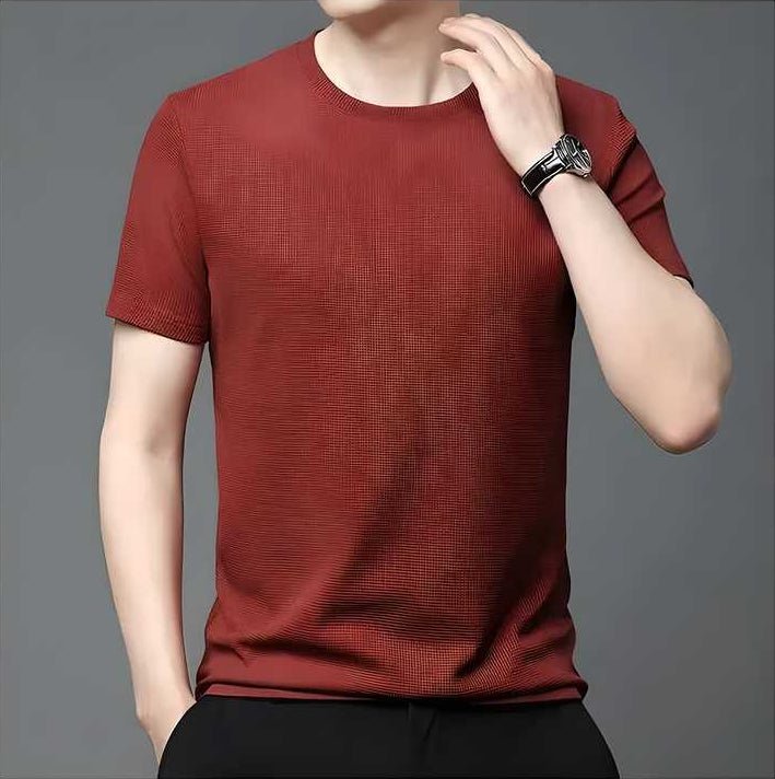 Men 4 - Way Stretchable Round Neck T-shirt - Eazylife