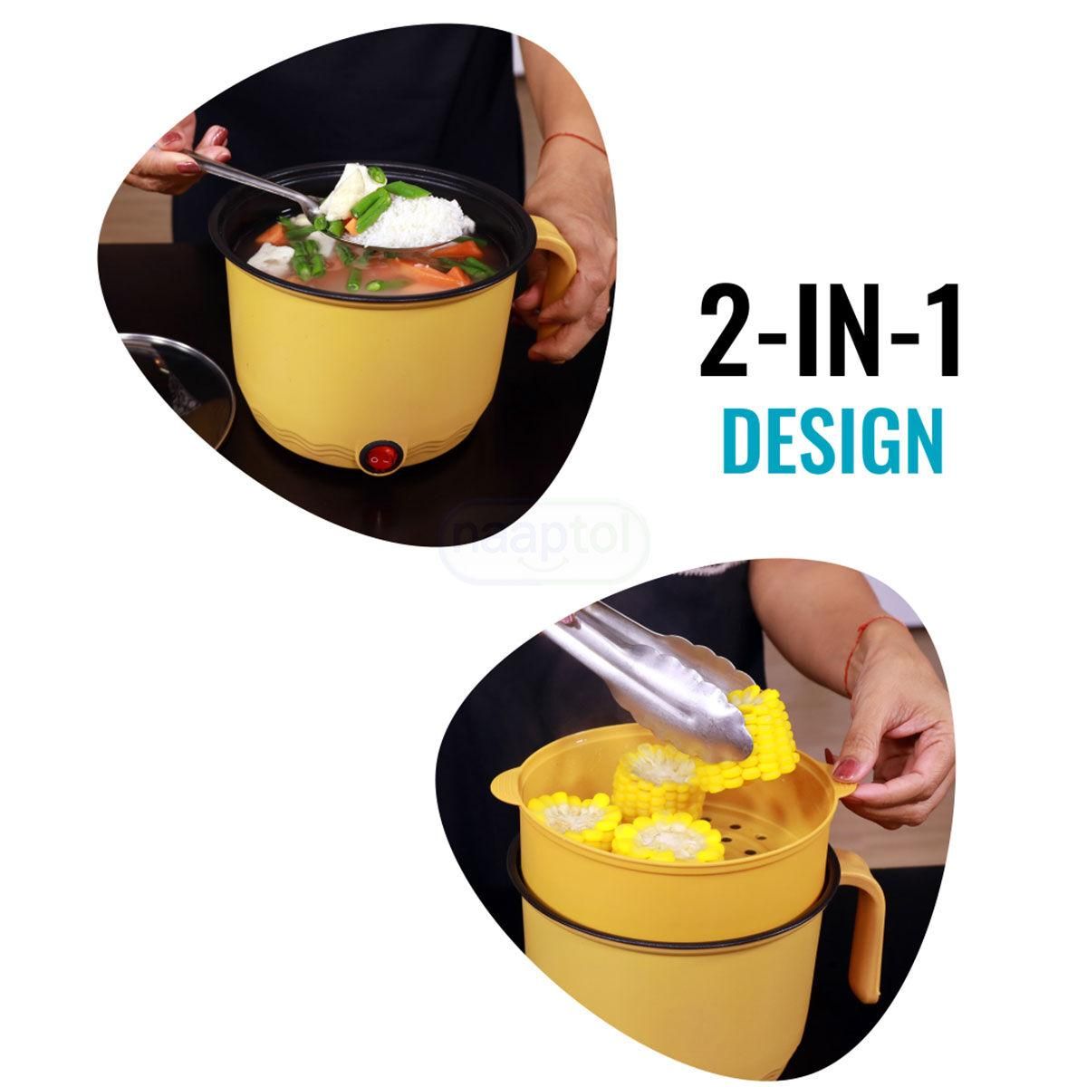 2-in-1 Electric Cooker and Steamer 1.8L Capacity - Eazylife