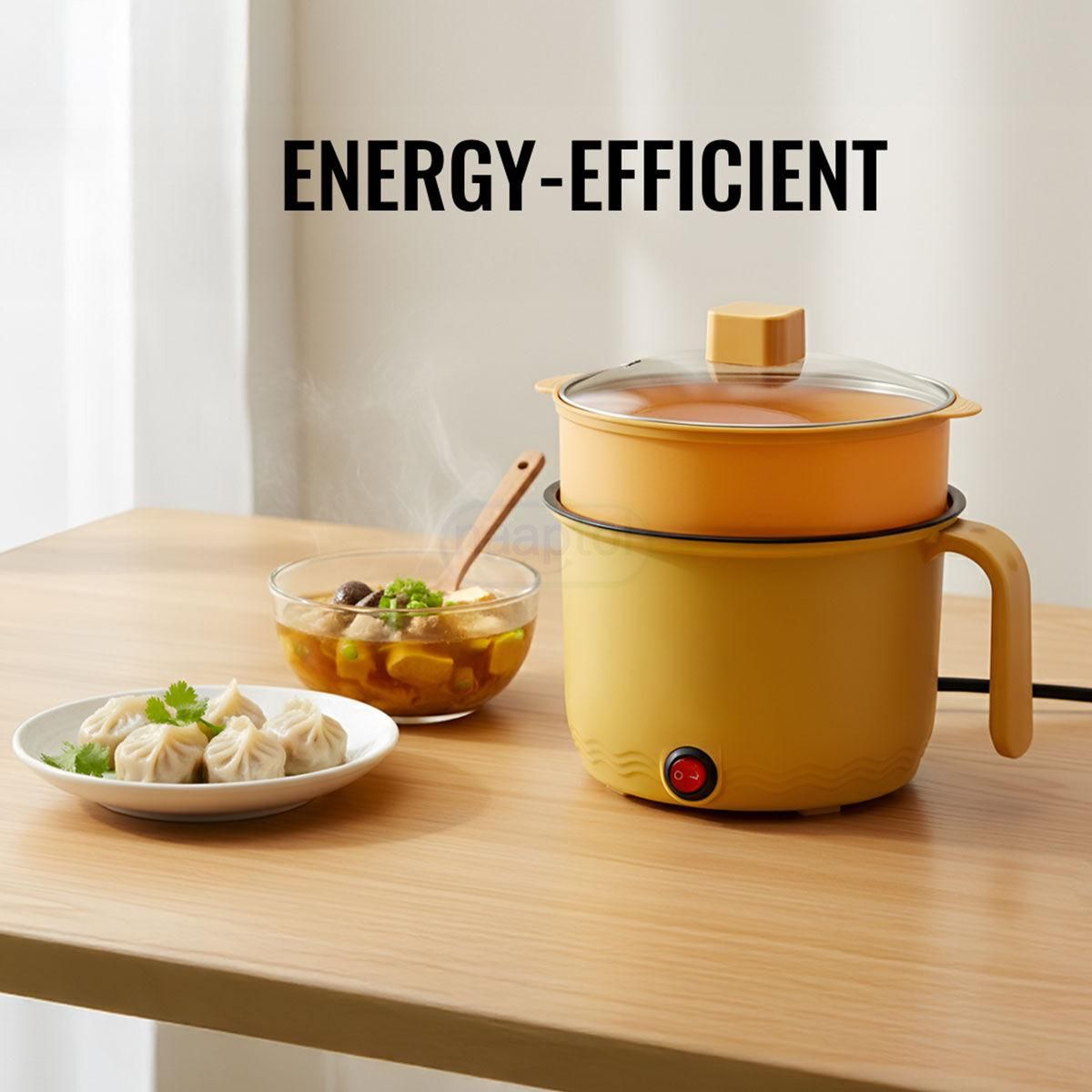 2-in-1 Electric Cooker and Steamer 1.8L Capacity - Eazylife