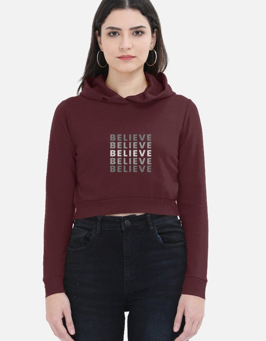 Premium Women's Cotton Cropped Hoodie - Eazylife