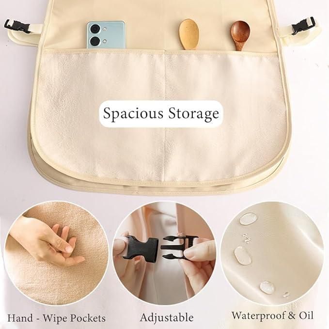 Wipeable Waterproof Kitchen Apron with Stain-Resistant Protection - Eazylife